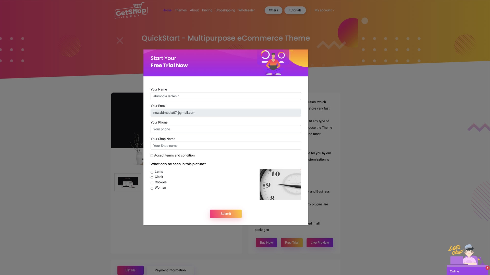 Create Demo Dropshipping Website